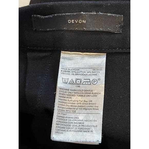 Banana Republic Women Sloan Pants V/700055010 Devon Side Zipper Black Size 6L - Picture 9 of 10